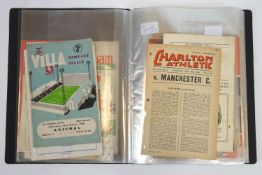 A folder of 80 football programmes,