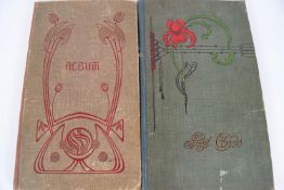 Two postcard albums, each mounted with assorted postcards including Royal, theatrical,