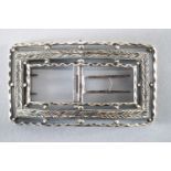 A bright cut silver shoe buckle, circa 1800