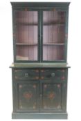 A painted bookcase,