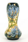 A Moorcroft 'Montana Cornflower' pattern gourd shaped vase, designed by Rachel Bishop, circa 2000,