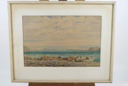 T A McMormack, Coastal Landscape, watercolour, signed lower right,