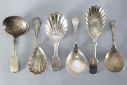 A group of silver plated caddy spoons,