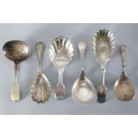 A group of silver plated caddy spoons,