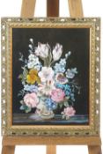 Lacroix, A 20th century Still Life of a bouquet of flowers in a vase, signed bottom right,