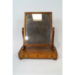 A Victorian mahogany swing frame dressing table mirror,