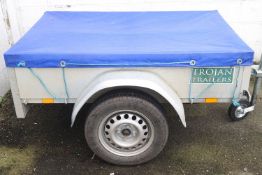 An Anssems XLJGT aluminium, raised-side trailer, 160cm x 108cm,