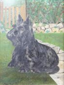 Arthur Clark, Scotty dog, oil on canvas, signed lower left, giltwood and gesso frame, 39cm x 29cm,