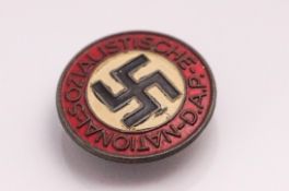 A Third Reich socialist party membership lapel badge