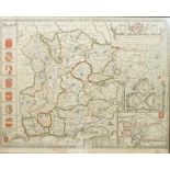 John Speede, A map of 'Essex', with coats of arms of the 'Earles of Essex', hand coloured,