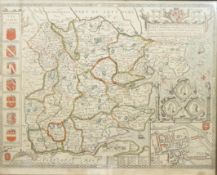 John Speede, A map of 'Essex', with coats of arms of the 'Earles of Essex', hand coloured,