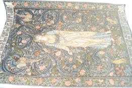 A woven wall hanging of William Morris 'Flora' 106cm x 71cm