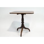 A 19th century mahogany tilt top tea table,