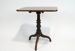 A 19th century mahogany tilt top tea table,