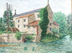 Gerald A Cains R.W.A,The Mill, oil on board, signed lower right, 92cm x 122cm.