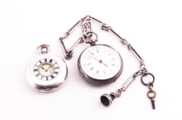 A collection of two pocket watches to include: A large open face chronometer pocket watch,