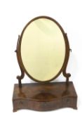 A 19th century mahogany dressing table swing mirror,