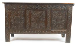 An oak coffer,