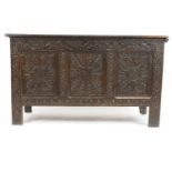 An oak coffer,