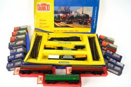 A Hornby Dublo electric heavy freight train, with track,
