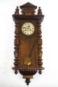 A Bristol Bridge (Fears Ltd) wall clock (with pendulum and key), early 20th century, spring driven,