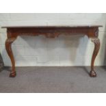 A George III style mahogany console table,