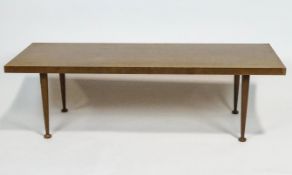 A Meredew teak coffee table, of rectangular section, on four tapering legs, circa 1960,