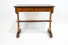 A mahogany pedestal desk, 19th century,