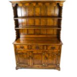 An oak dresser in George III style,
