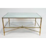 An Uttermost mirrored coffee table,