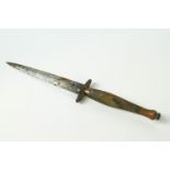 A Commando dagger, with weighted copper handle,