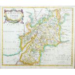 Robert Morden, A map of 'Gloucestershire', hand coloured, glazed and framed,