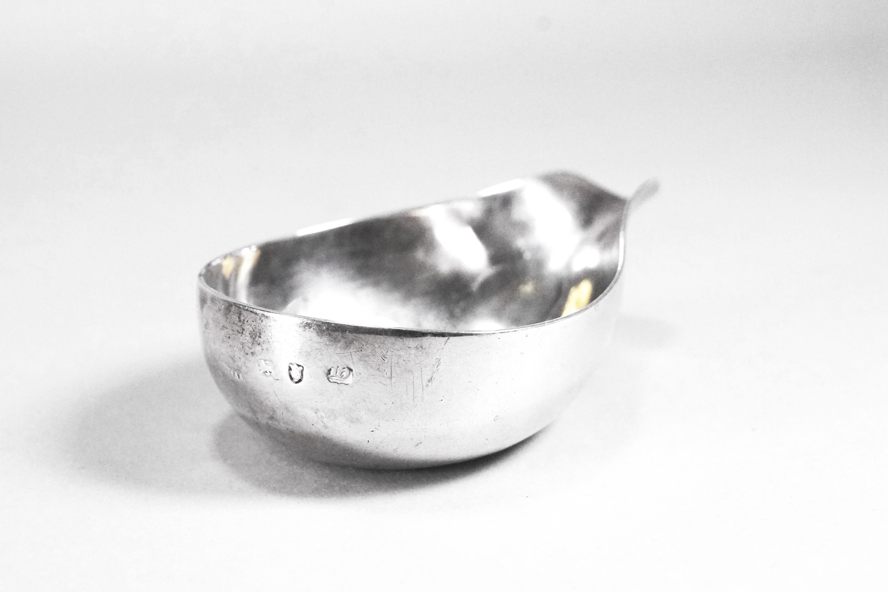 A silver pap boat, of plain traditional form, London 1763, 11cm long,