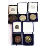 A collection of coins,