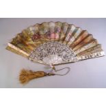 A 19th century boxed French fan,