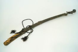 An arab shamshir sword, possibly from Morocco or Algeria,