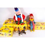 Three Pelham puppets, comprising : Bengo, Clown and King, boxed,