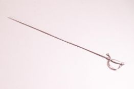 A Charles Horner silver topped hat pin in the form of a rapier, Chester 1908,