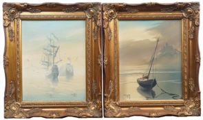 Ian Guy, Low Tide and Brisk Wind, oil on canvas, a pair, signed lower right, framed,