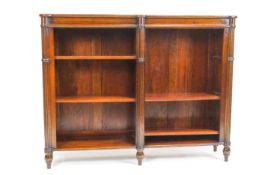 A mahogany bookcase, of rectangular form,