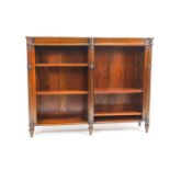 A mahogany bookcase, of rectangular form,