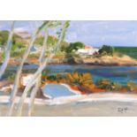 Rachel Granger Hunt, Mallorca, oil on board, monogrammed R G H lower right, mounted and un-framed,