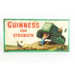 A 'Guinness For Strength' rectangular advertising sign,