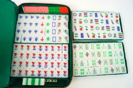A Kurong Fat Cheung Mah Jong set together with standard rules in case