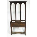 A Victorian mahogany hall stand,