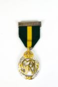 A cased 1947 silver and gilt Territorial Efficiency medal