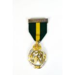 A cased 1947 silver and gilt Territorial Efficiency medal