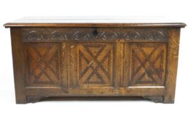 An oak coffer,