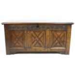 An oak coffer,