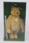 A Steiff 1985 limited edition teddy bear 'Dicky 1930 Replica', No 8625 of 20,000, fully jointed,